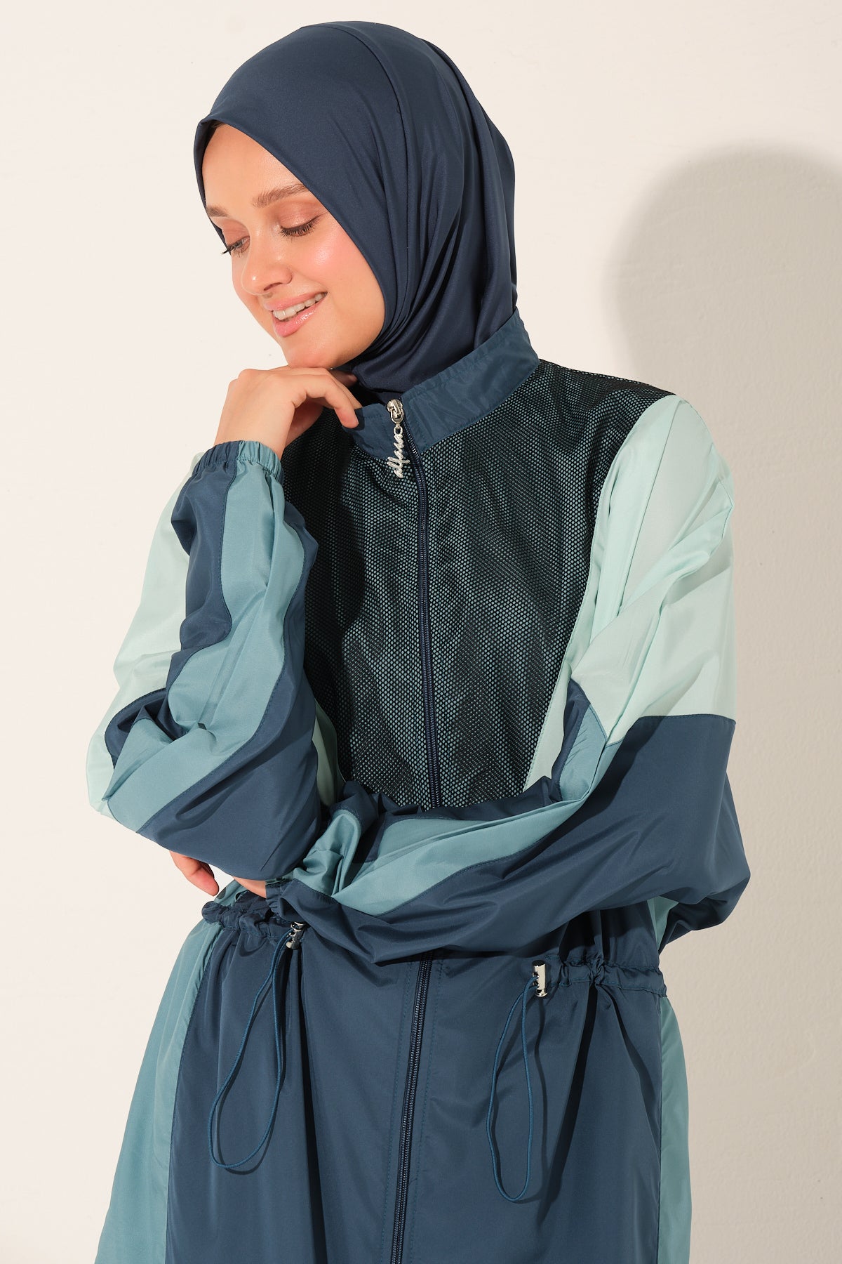 Sporty Modest Swim Set – Color Block Design Heba Boutique
