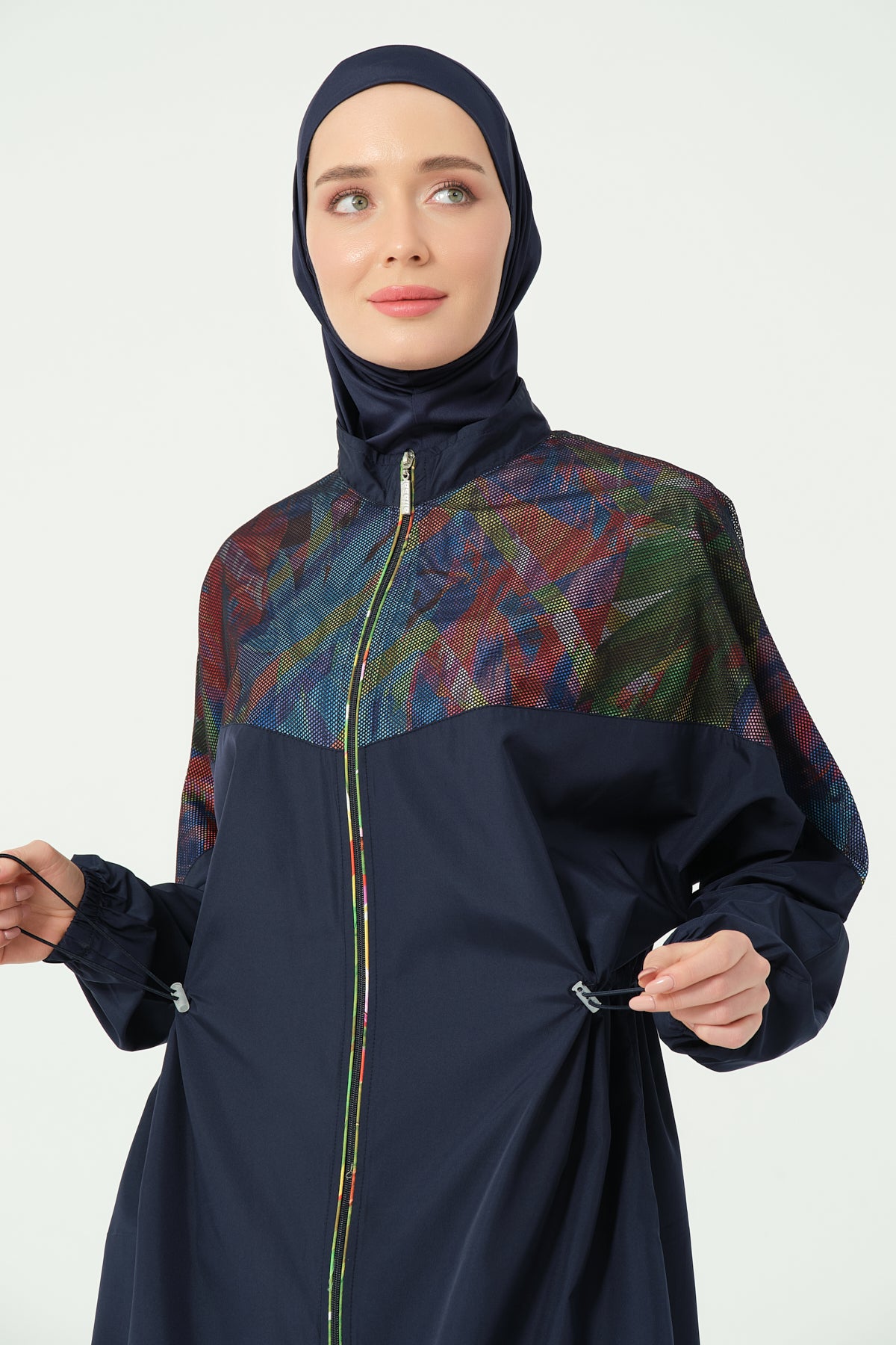 Modest Swimwear Set – Printed Long Top & Flare Pant Heba Boutique
