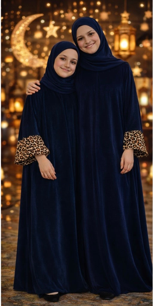 Girls Velvet Abaya – Prayer & Occasions Heba Boutique