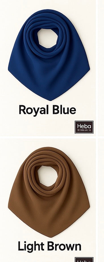 Plain Chiffon Crepe Hijab – 200×70 cm