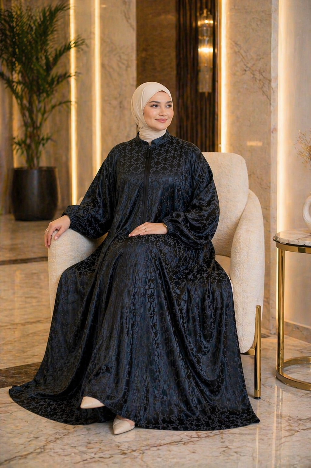Asinat Abaya – Premium Indonesian Silk | Free Size Heba Boutique