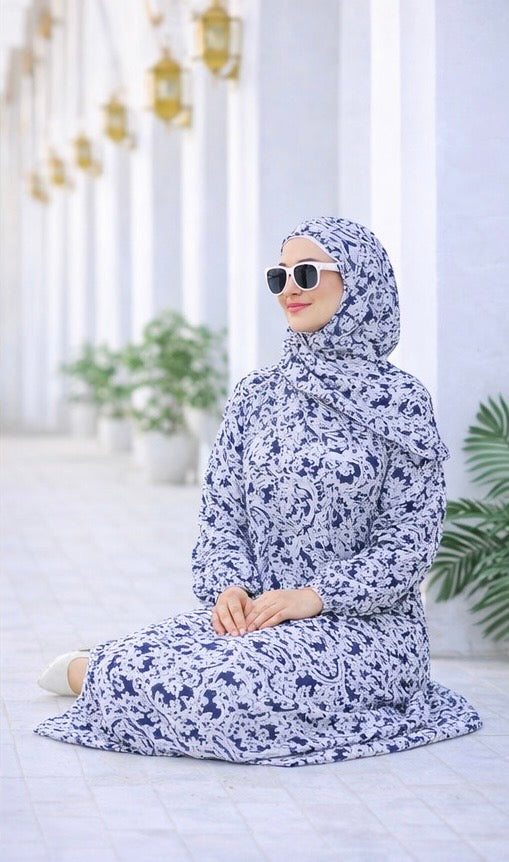 Floral Modest Isdal Dress – One Size