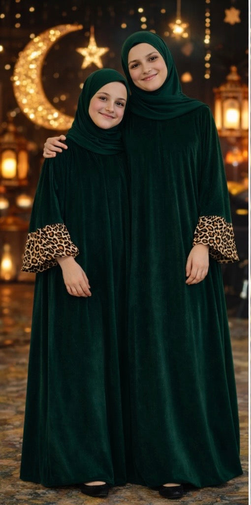 Girls Velvet Abaya – Prayer & Occasions Heba Boutique