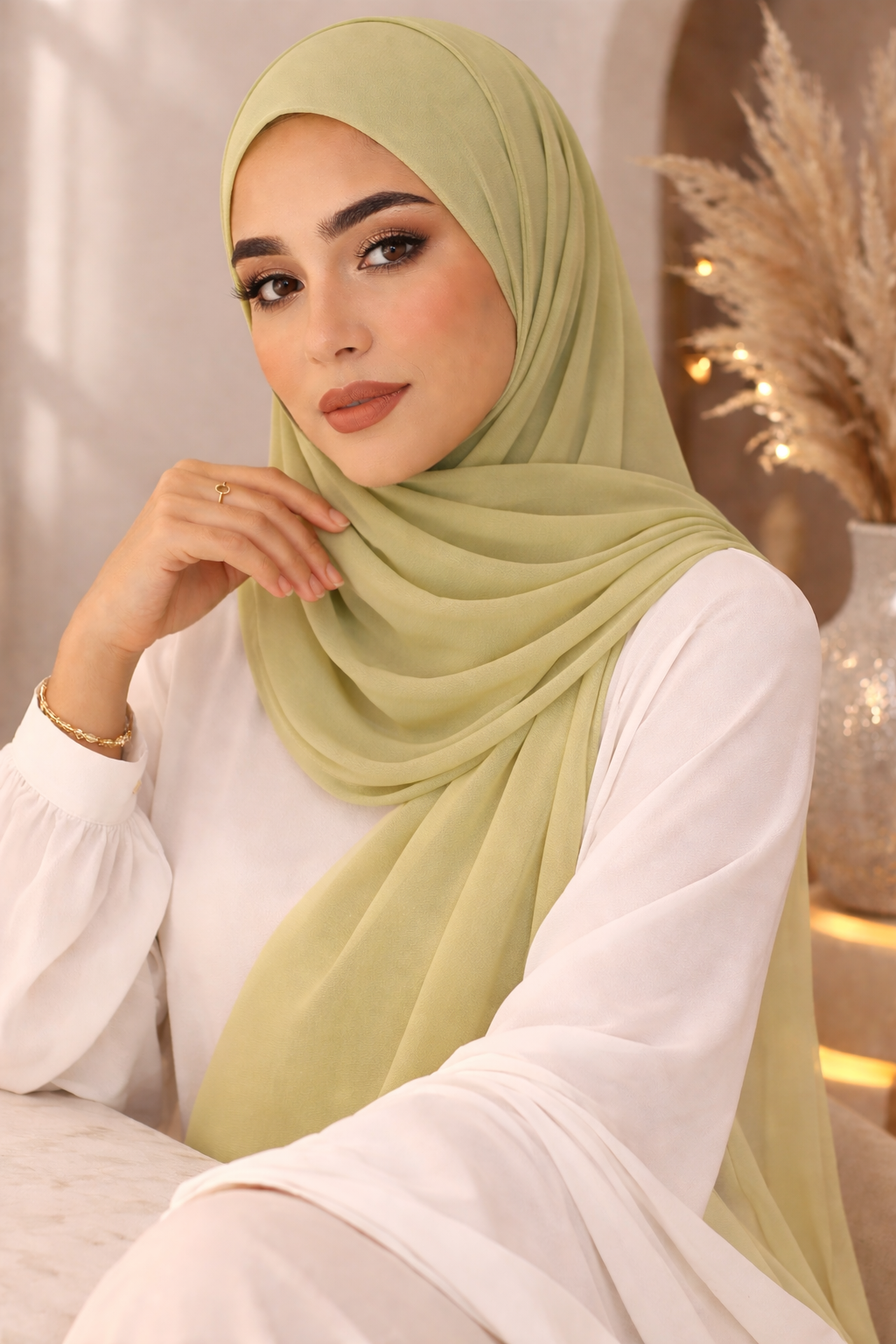 Plain Chiffon Crepe Hijab – 200×70 cm Heba Boutique
