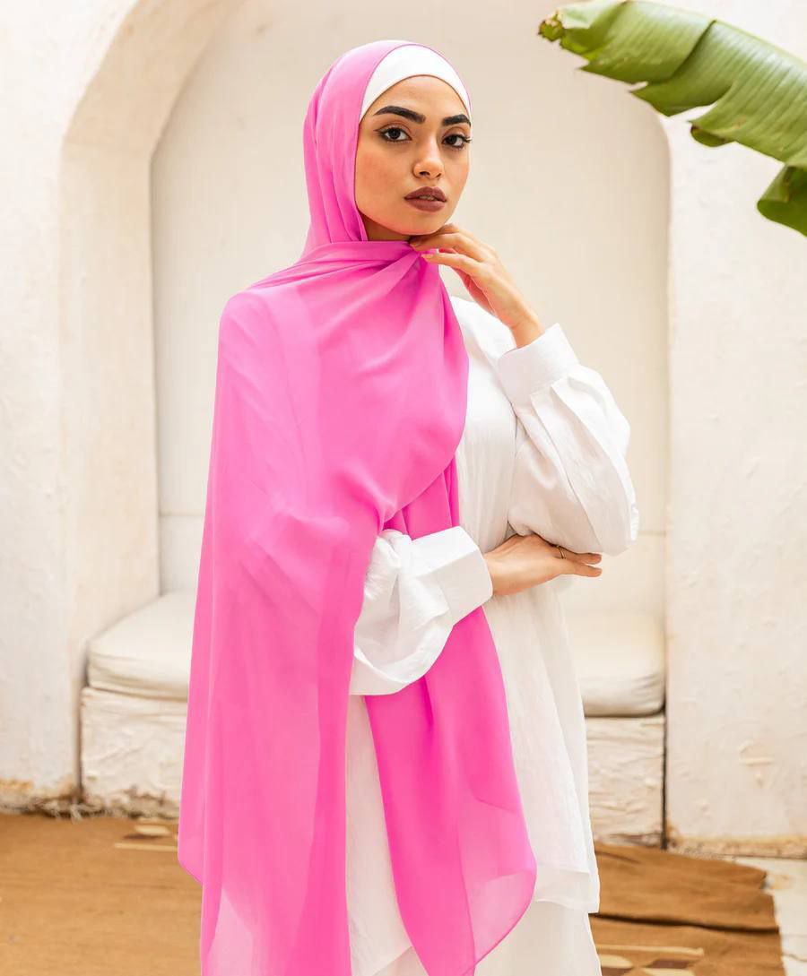 Plain Chiffon Crepe Hijab – 200×70 cm