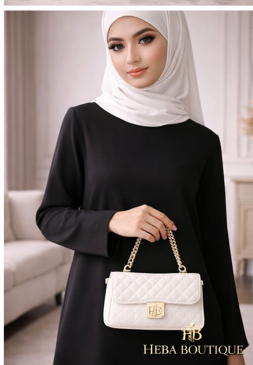 Rosaline Solid Modest Maxi Dress Heba Boutique