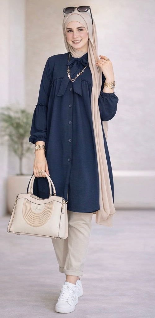 Elegant Bow Tunic Heba Boutique