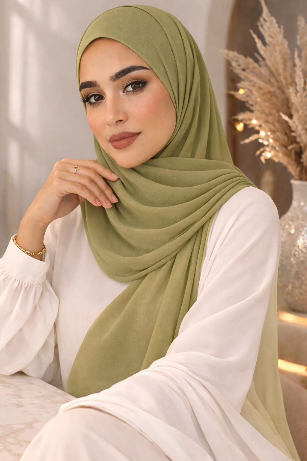 Plain Chiffon Crepe Hijab – 200×70 cm Heba Boutique