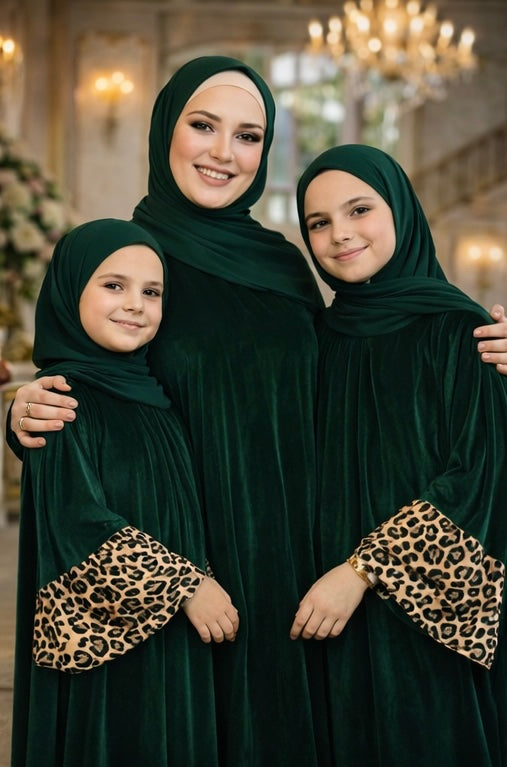 Girls Velvet Abaya – Prayer & Occasions Heba Boutique