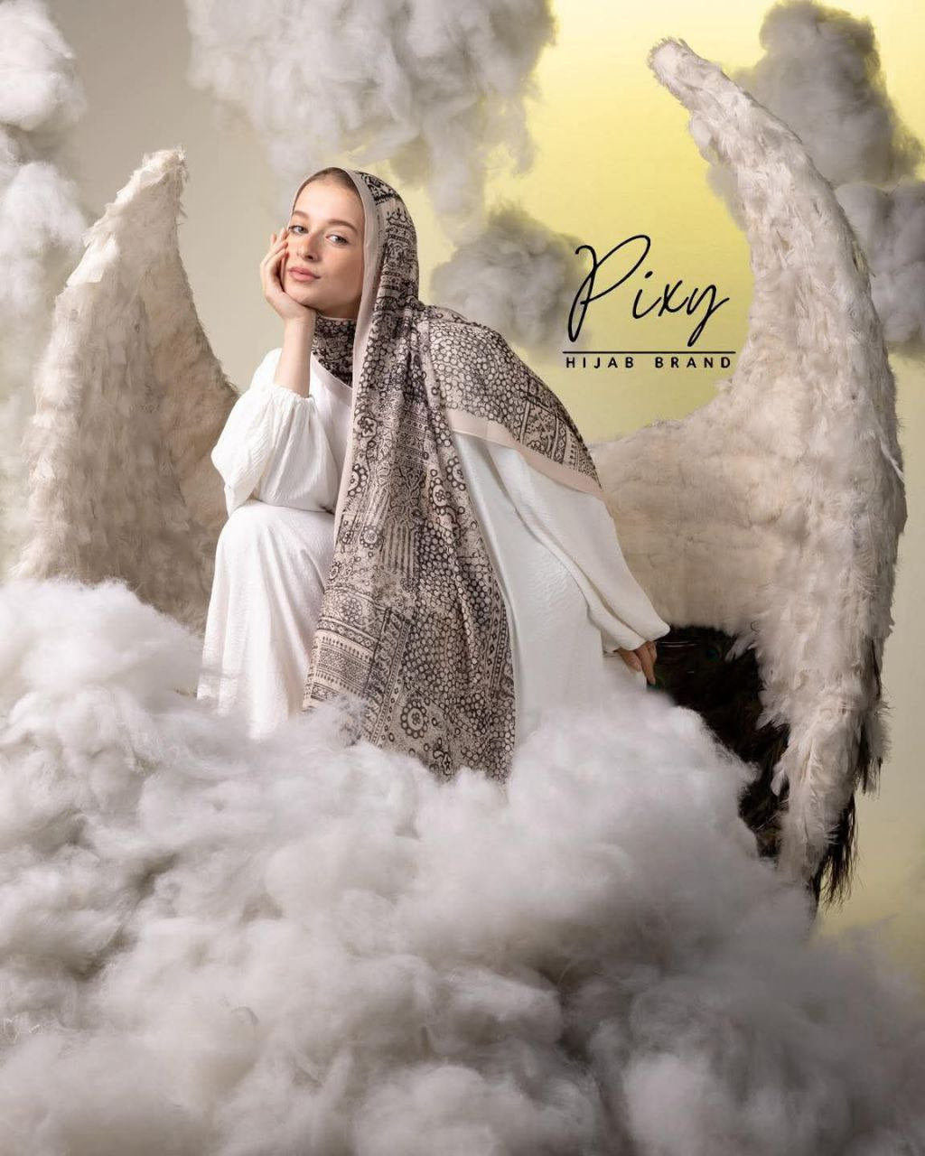🧕 Digital Printed Crêpe Chiffon Hijab – Elegant & Practical