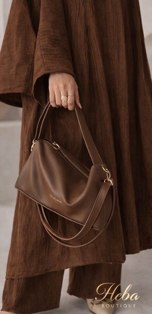Elegant Open Abaya Set – Premium Fresca Fabric | Modest Style Heba Boutique
