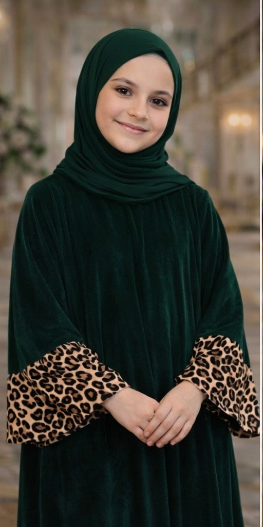 Girls Velvet Abaya – Prayer & Occasions Heba Boutique