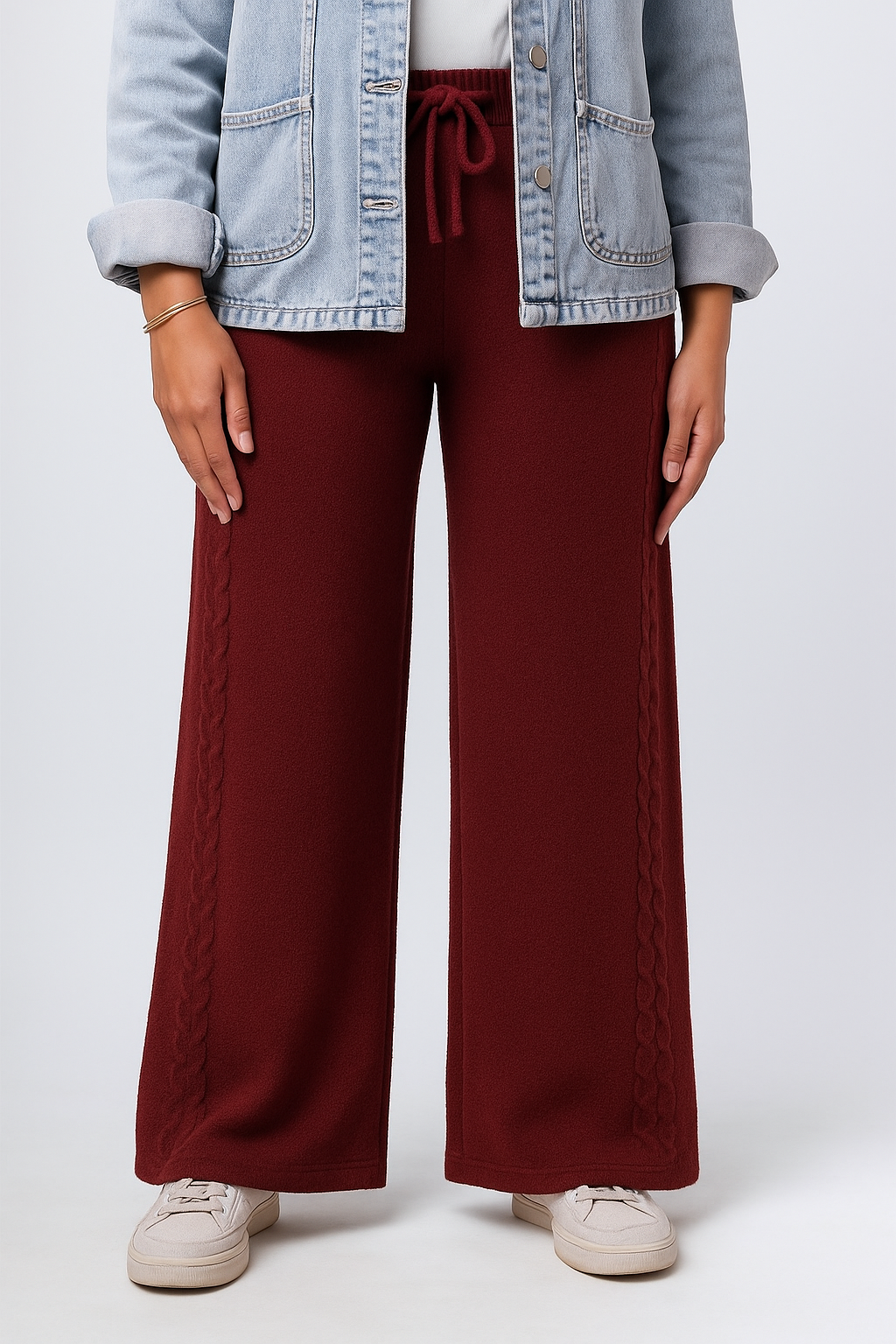 Knitted Winter Wide-Leg Pants – Cozy & Stylish