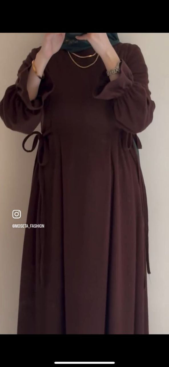 Soft Ribbed Modest Dress – Elegant & Comfortable
