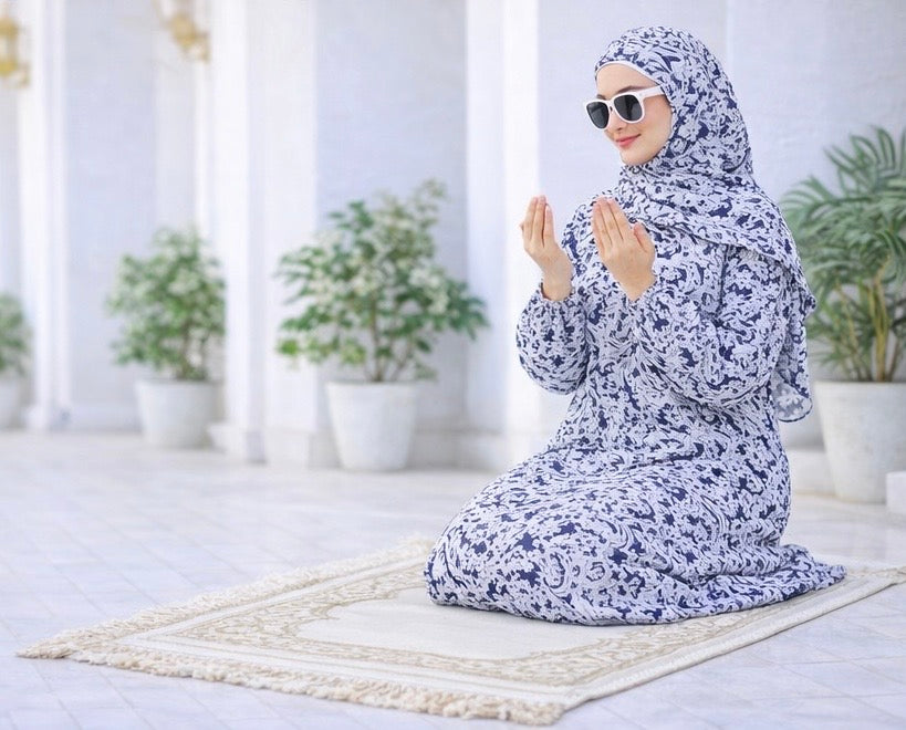 Floral Modest Isdal Dress – One Size