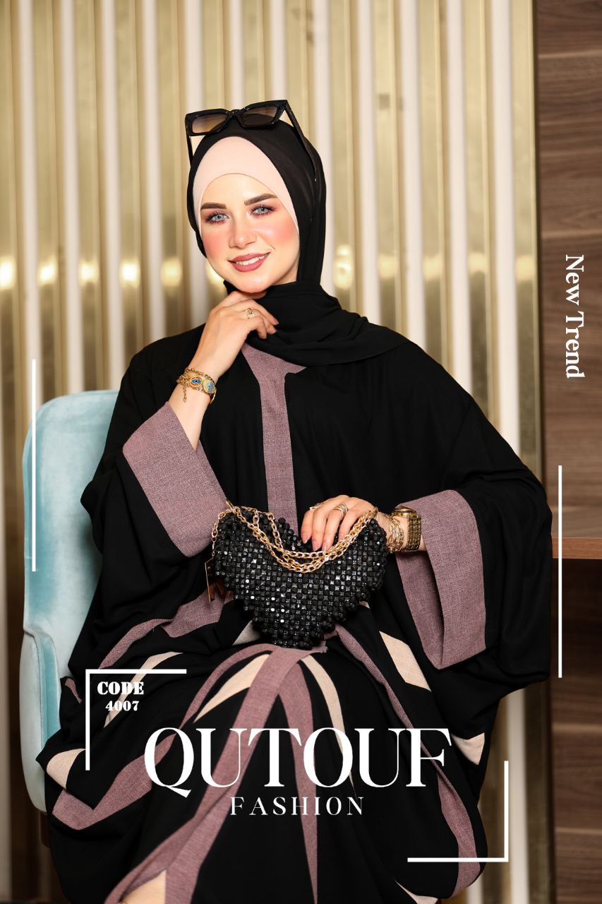✨ QUTOUF Abaya – Premium Saudi Crepe | Free Size Modern Modest Wear