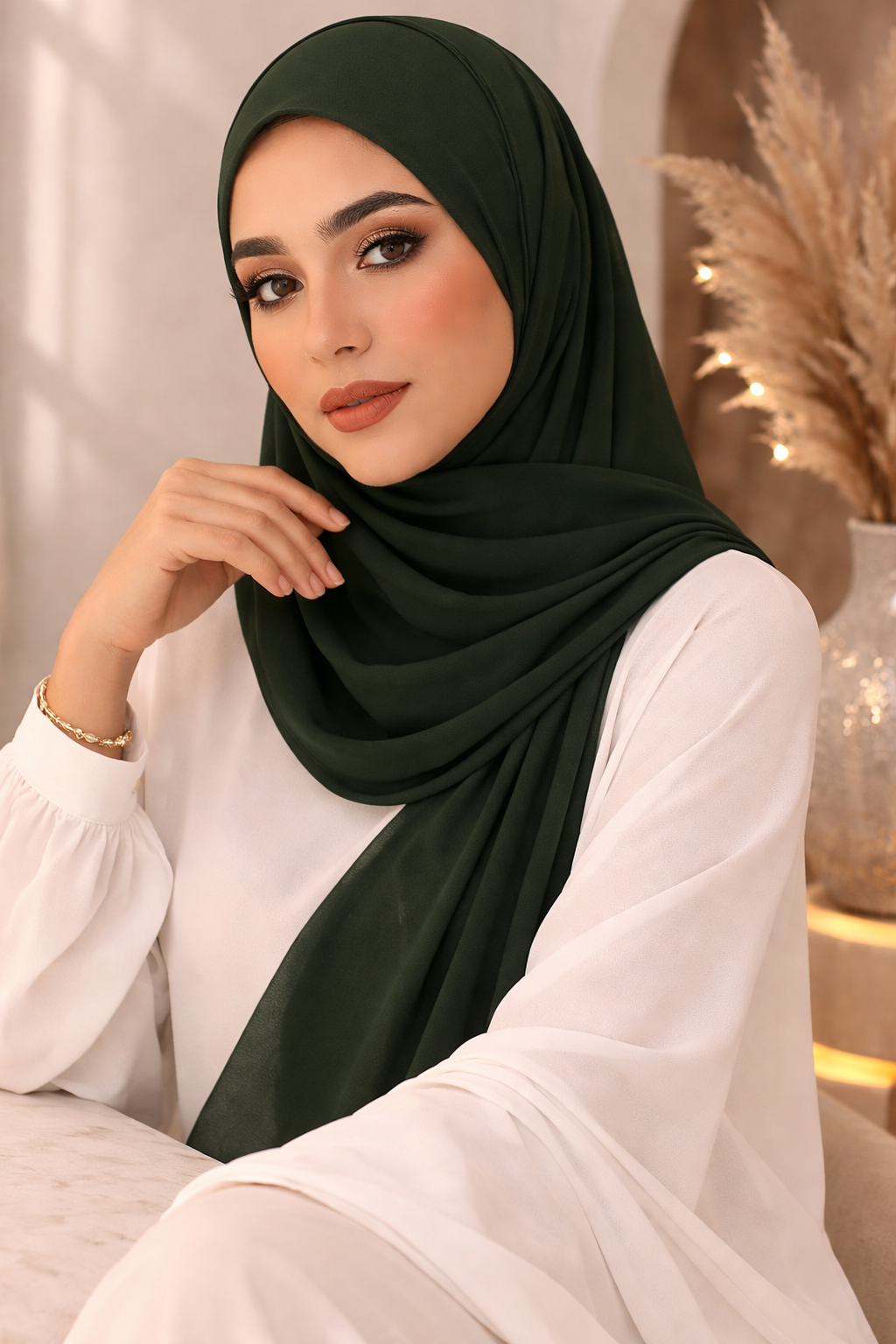 Plain Chiffon Crepe Hijab – 200×70 cm Heba Boutique