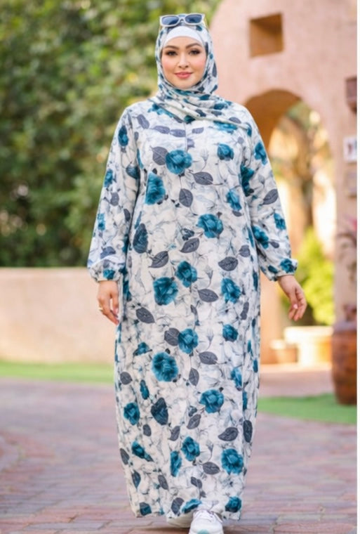 Floral Modest Isdal Dress – One Size
