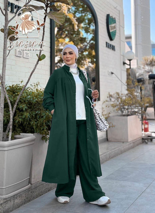 Elegant Wide Crepe Set | Modest & Comfortable Design