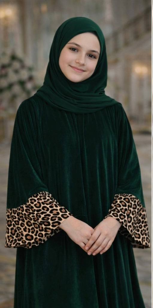 Girls Velvet Abaya – Prayer & Occasions Heba Boutique