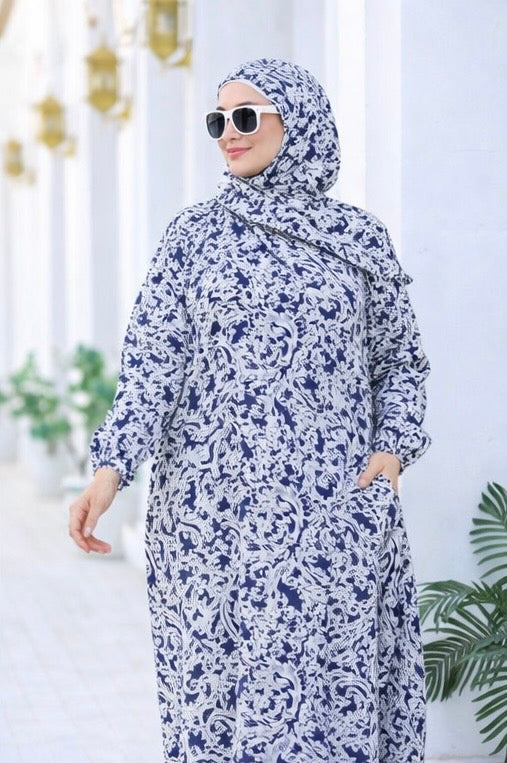 Floral Modest Isdal Dress – One Size
