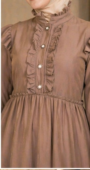 Modest Crepe Dress Heba Boutique