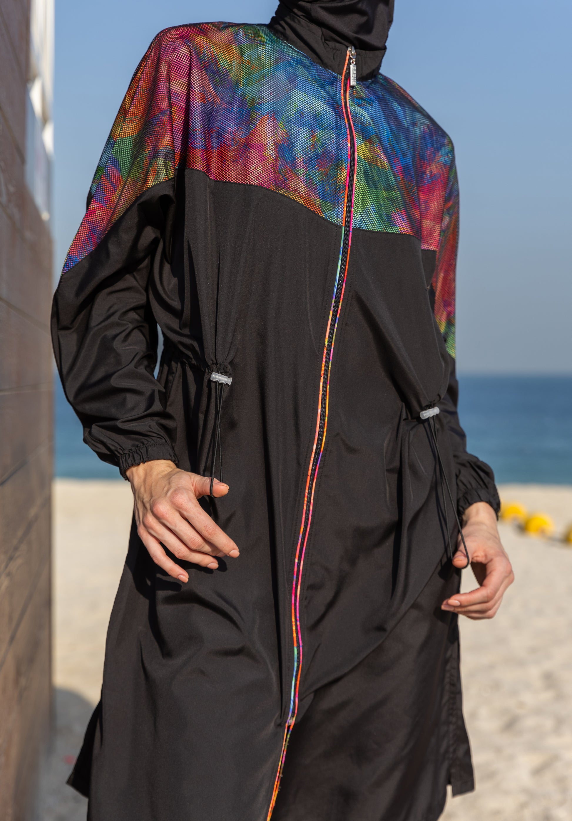 Modest Swimwear Set – Printed Long Top & Flare Pant Heba Boutique