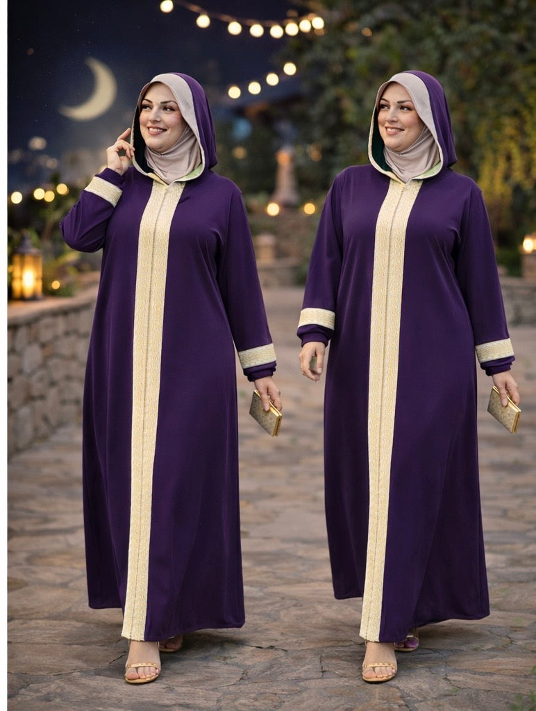 Cotton Marasi Gold Abaya – Code 6215