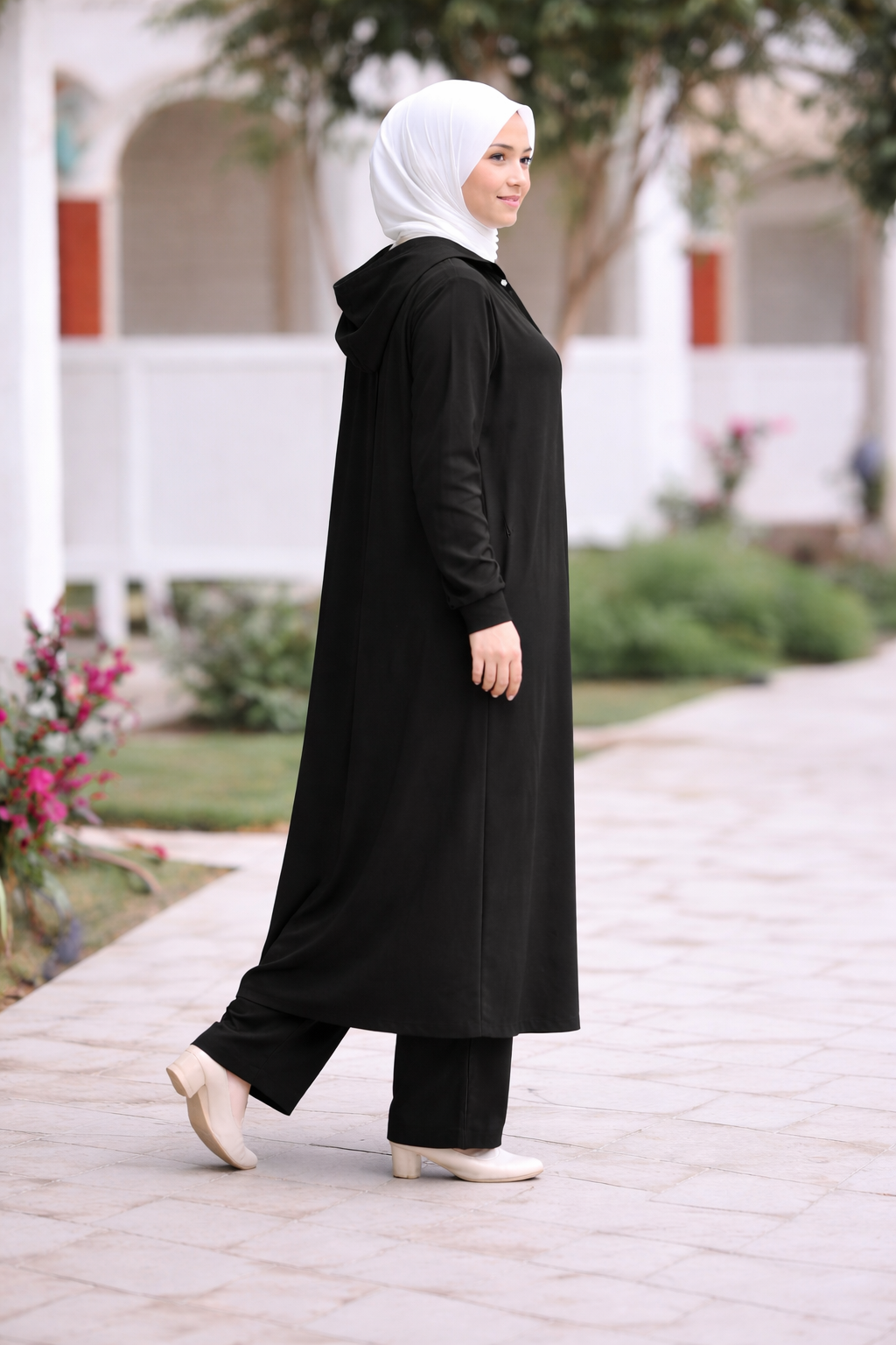 Black Modest Set – Button Front Design