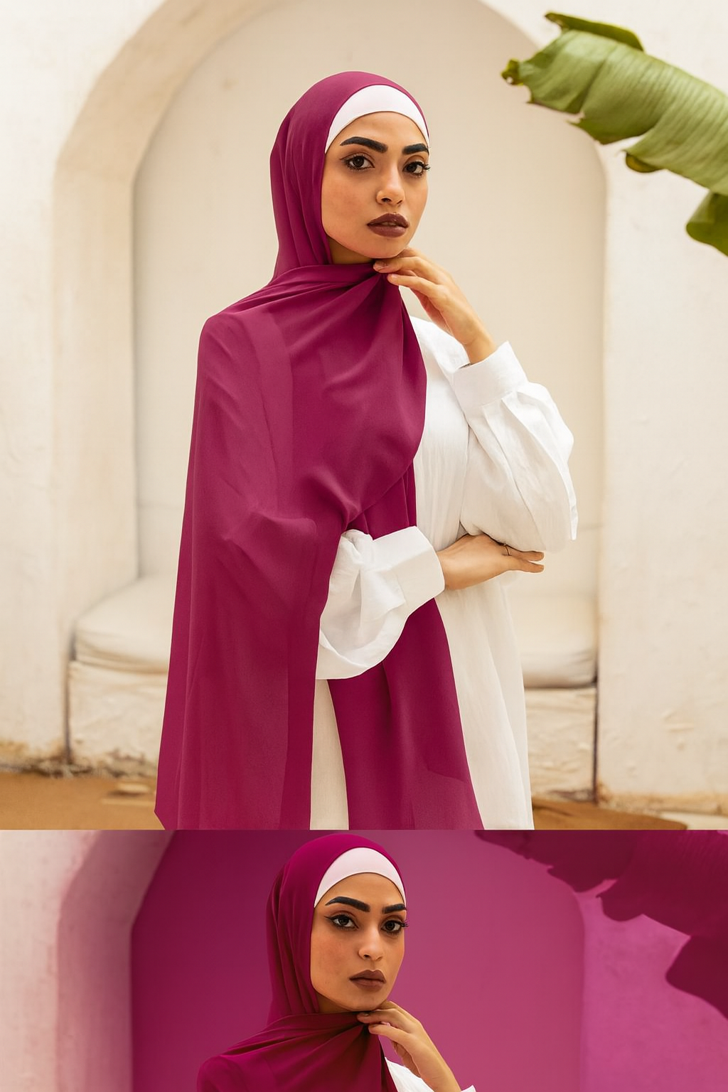 Plain Chiffon Crepe Hijab – 200×70 cm