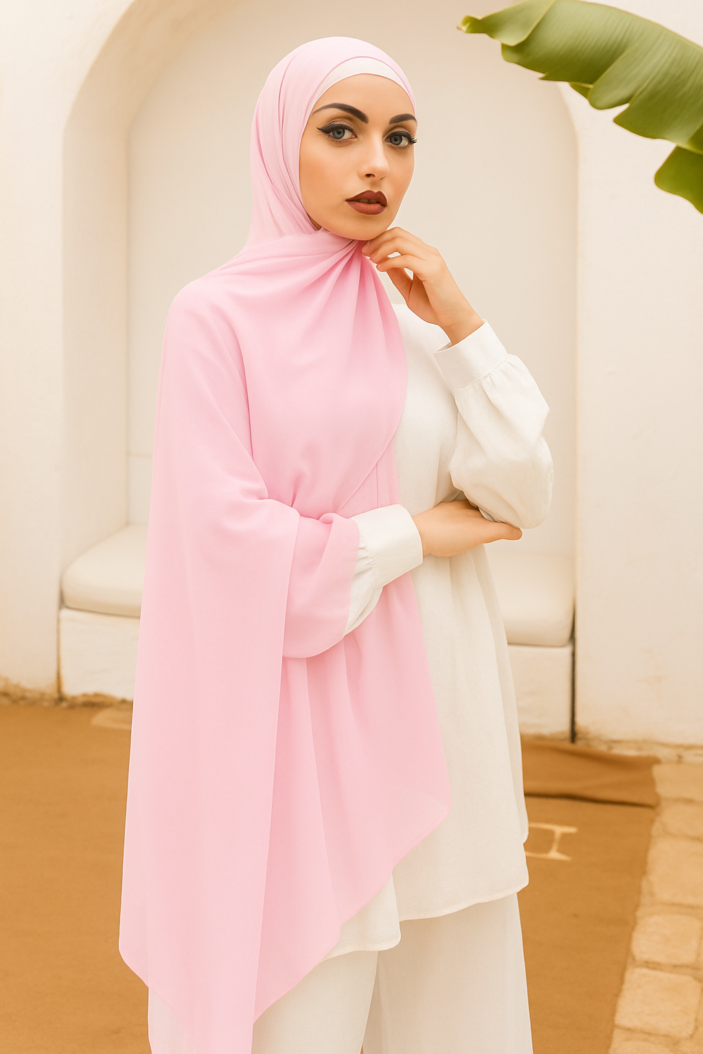 Plain Chiffon Crepe Hijab – 200×70 cm