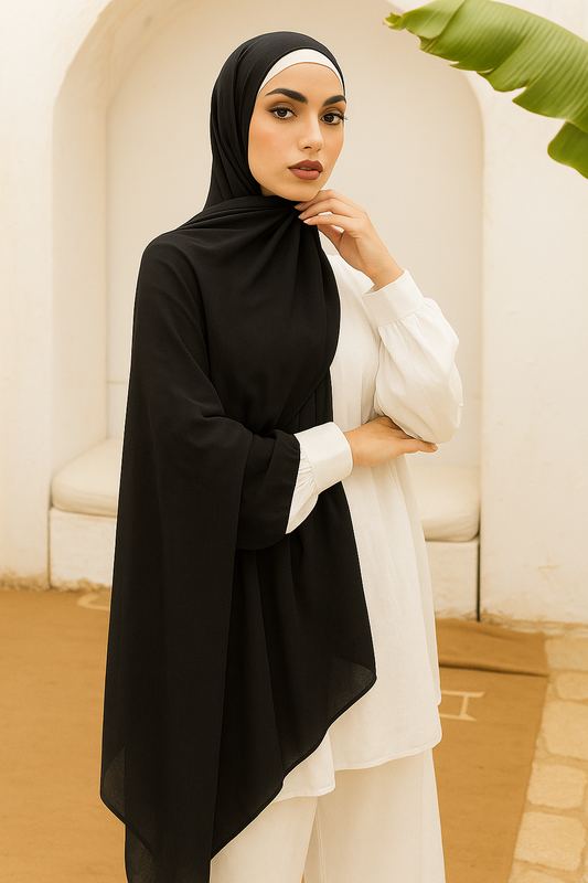 Plain Chiffon Crepe Hijab – 200×70 cm