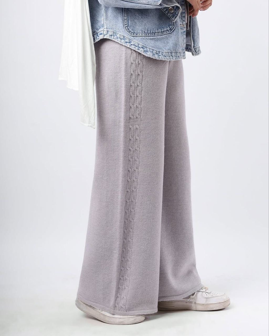 Knitted Winter Wide-Leg Pants – Cozy & Stylish