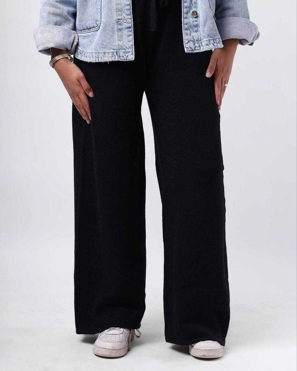 Knitted Winter Wide-Leg Pants – Cozy & Stylish