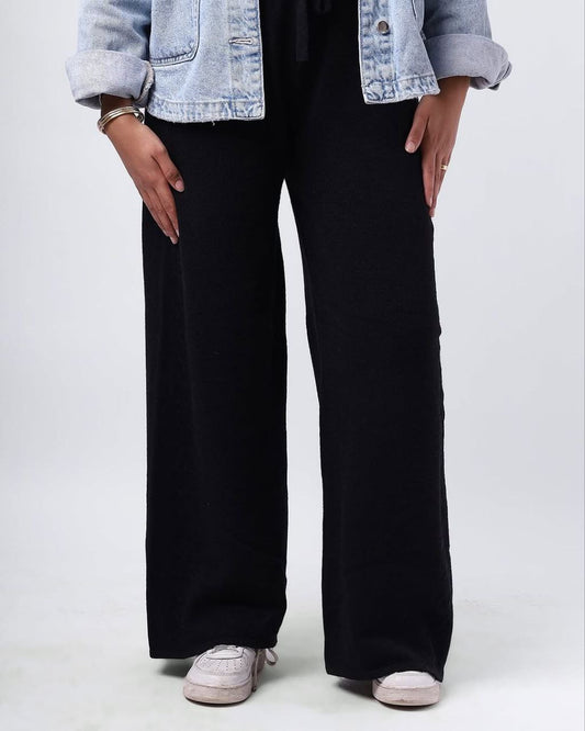 Knitted Winter Wide-Leg Pants – Cozy & Stylish
