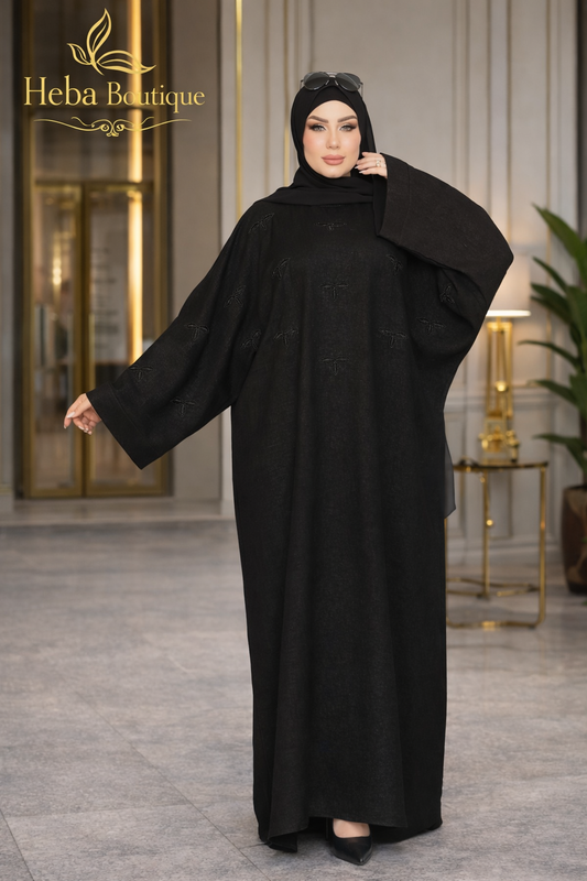 Dragonfly Embroidered Indonesian Fikro Abaya – One Size