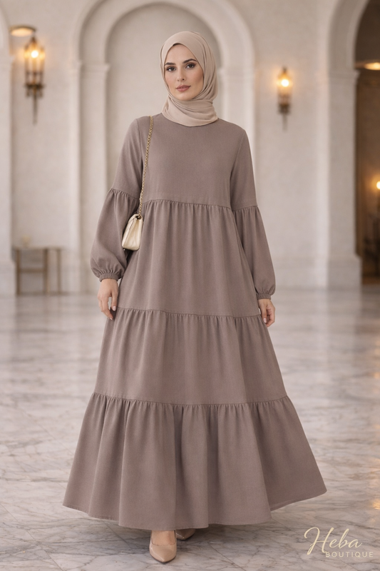 Crepe Modest Maxi Dress Heba Boutique