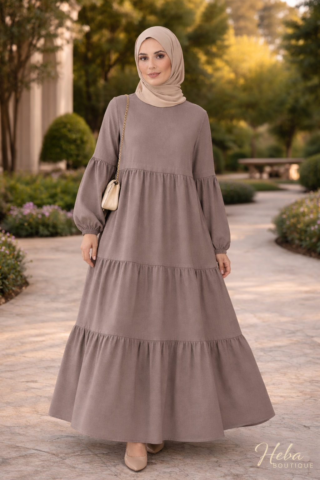 Crepe Modest Maxi Dress Heba Boutique