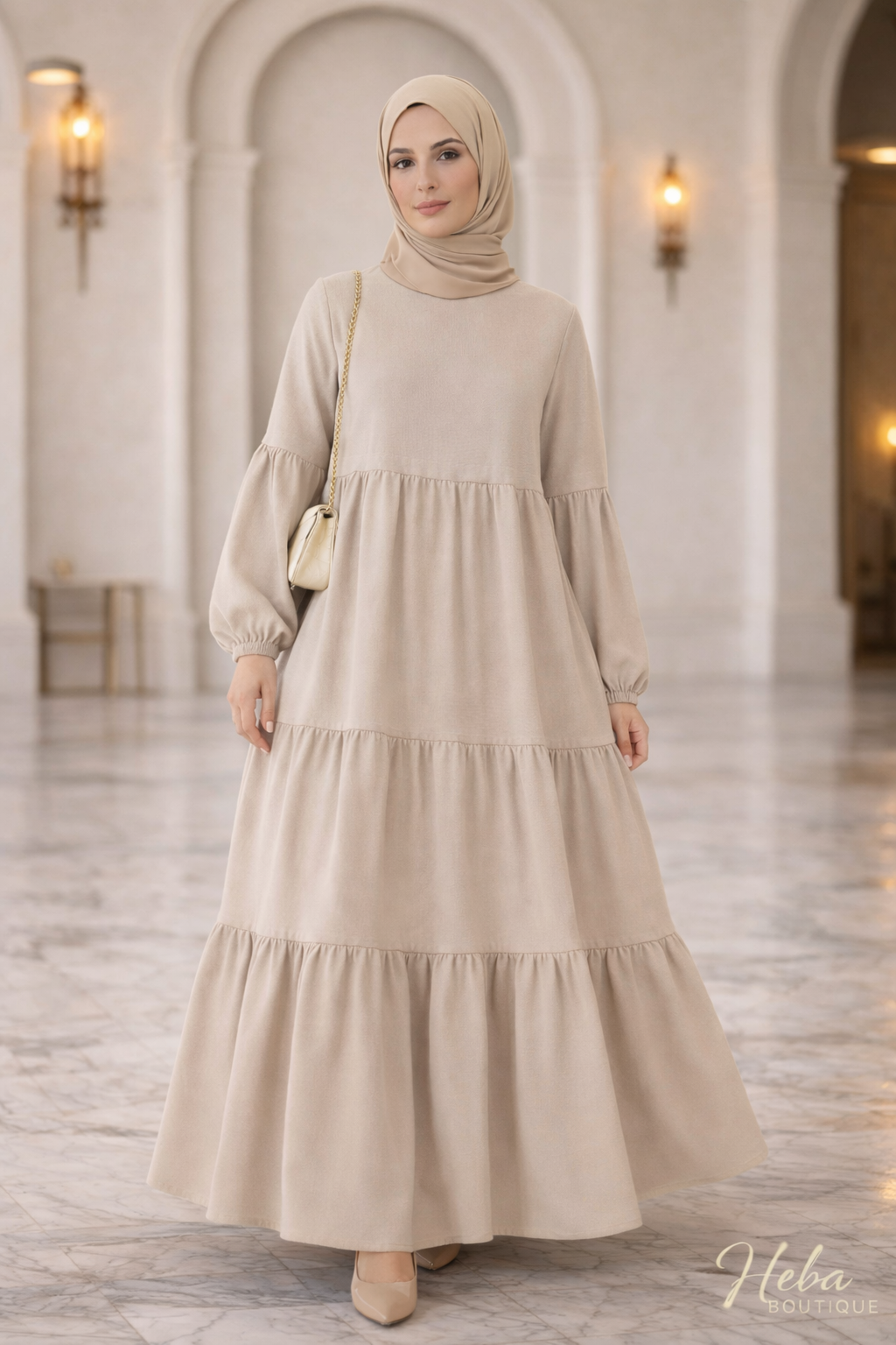 Crepe Modest Maxi Dress Heba Boutique