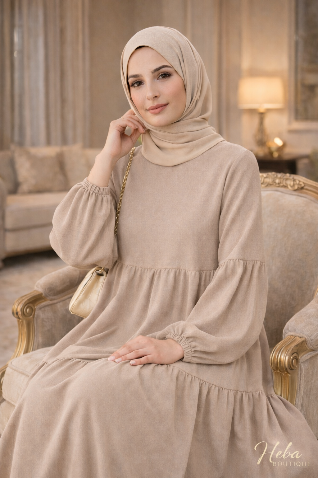 Crepe Modest Maxi Dress Heba Boutique