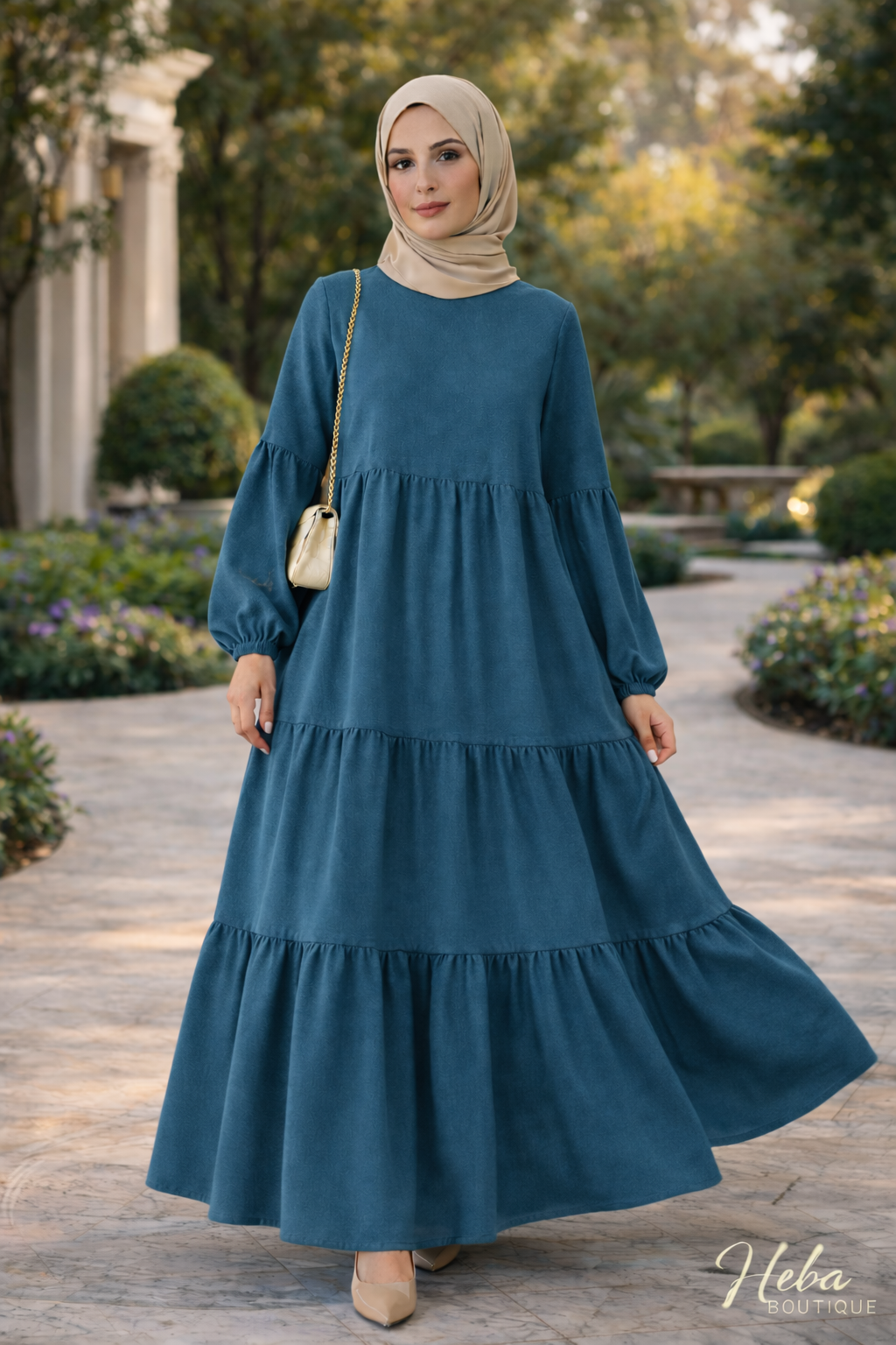 Crepe Modest Maxi Dress Heba Boutique