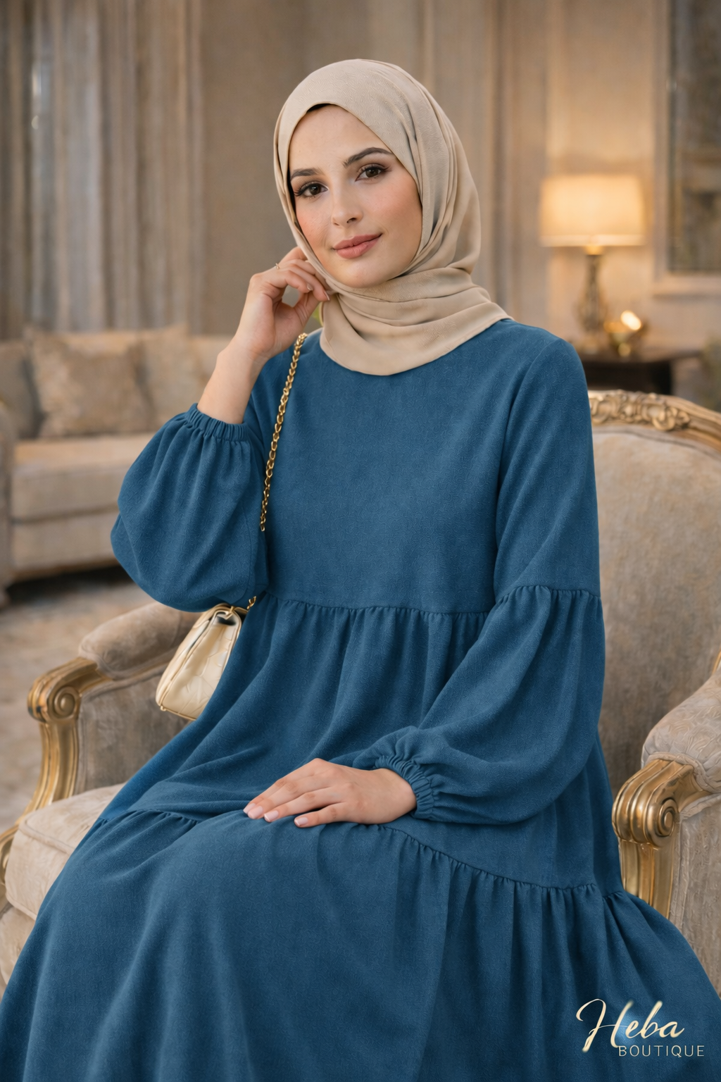 Crepe Modest Maxi Dress Heba Boutique