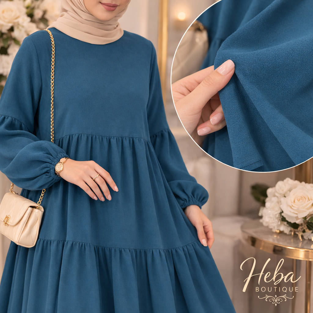 Crepe Modest Maxi Dress Heba Boutique